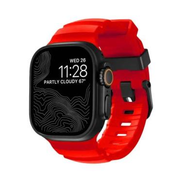 Imagem de Pulseira Esportiva De Silicone Para iWatch Ultra2 Apple Watch 46mm 49m