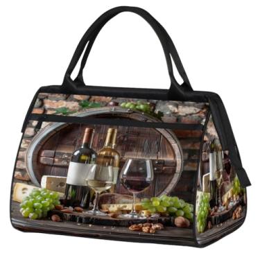 Imagem de Sacola abstrata de flor de abelha pequena para o fim de semana para mulheres e homens, bolsa de viagem dobrável, leve, esportiva, academia, impermeável, mala de mão, bolsa de fim de semana para