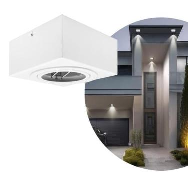Imagem de Spot Plafon Box Sobrepor Quadrado AR111 Direcionável Branco - Iluminar