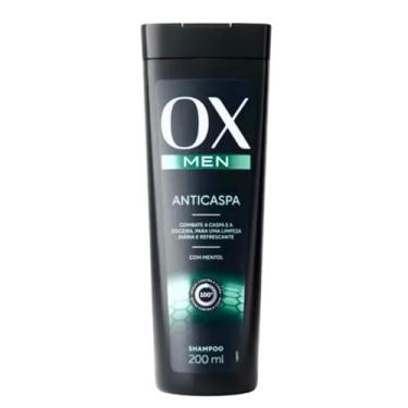 Imagem de Shampoo Anticaspa OX MEN Com Mentol para Homens, Combate Caspa e Coceira, Limpeza Diária e Refrescante, Sistema de Beleza Duradoura, 200ml