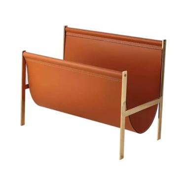 Imagem de Fxzqgnh Porta-revistas, Bandeja para Cartas, Acessório Moderno, Suporte Decorativo para Jornais, Suporte para Jornais para Entrada de Hotel, Mesa de Trabalho, Laranja