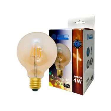 Imagem de Lâmpada Mini Balloon Filamento LED Âmbar 2400K - Branco Quente 4W Bivo