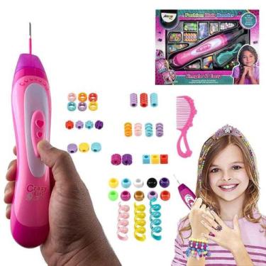 Imagem de Kit tererê miçangas Cabelo com aplicador penteados Brinquedo - Marca
