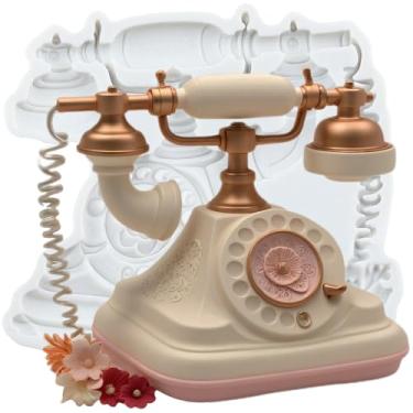 Imagem de MYPRACS Molde de silicone retrô para fondant para decoração de bolos de açúcar e cupcake topo de chocolate pasta de goma de polímero