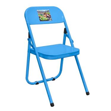 Imagem de Cadeira Infantil Dobrável Fantasia Cor Azul Carros