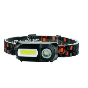 Imagem de Lanterna De Cabeça Led T6 + Cob Recarregavel Longo Alcance Top 1