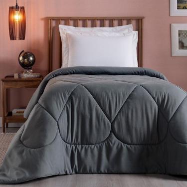 Imagem de Edredom 1 Peça Solteiro Percal 200 Fios Unique 100% Poliéster - Grafite