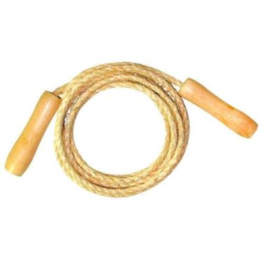 Imagem de Brinquedo Pula Corda Sisal 2M Cabo De Madeira 2278 Ciabrink
