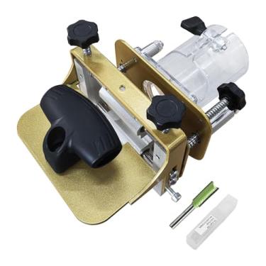 Imagem de Baoblaze Gabarito 2 em 1 para encaixe de espiga e rasgo, localizador de ranhuras versátil, máquina de corte para instalação e emenda de móveis.