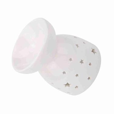 Imagem de Generic Fogão de Lâmpada de Fragrância Noturna Forno de óleo de Essência de Cerâmica, Tamanho Mini Fogão de Aromaterapia de Mesa Portátil para Quarto Sala de Estar Escritório (#03)