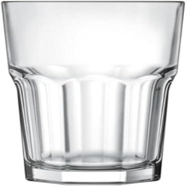 Imagem de Conjunto elegante de copos de vidro, perfeito para bebidas e refeicoes, colorido