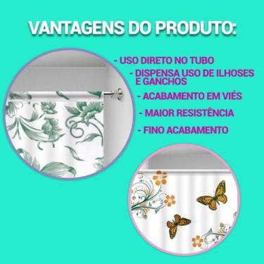Imagem de Cortina Box Inteira Para Banheiro Anti Mofo Resistente 100 PVC Cores S