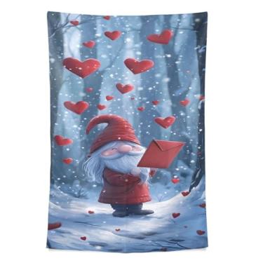 Imagem de STAYTOP Tapeçaria de parede de gnomo fofo para decoração de casa, decoração de dormitório, sala de estar, quarto, tapete de parede (60 × 51 pol.)