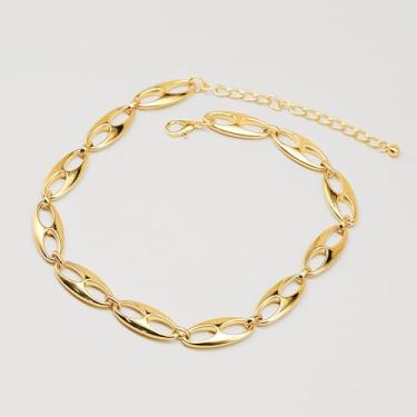 Imagem de Colar de corrente de ouro grosso para mulheres, comprimento ajustável