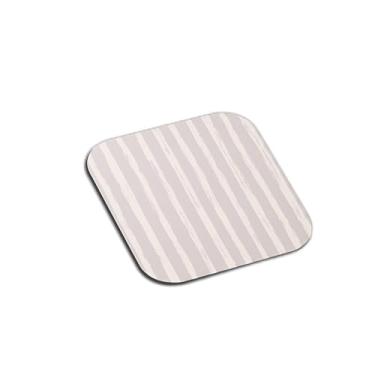 Imagem de Porta Copos Com Ilustração Personalizada Estrias Pintadas Creme - Tamanho 9x9 cm