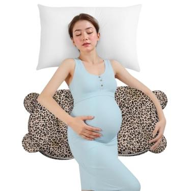 Imagem de Almofada de gravidez para dormir, almofada de maternidade para mulheres grávidas, almofadas de gravidez em cunha macias e confortáveis, suporte lateral para dormir na barriga, com capa removível