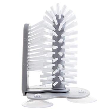 Imagem de Escova de Limpeza Garrafa Água Lava-Vidros com Base Sucção Cerdas para Copo Vidro