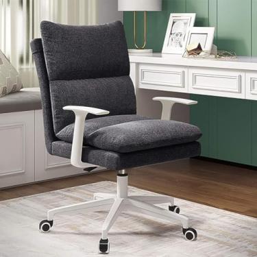 Imagem de SNCIDSGE Cadeira de escritório, cadeira de jogos, cadeira de computador, cadeira de computador com almofada grossa, encosto, cadeira executiva, cadeira de escritório, cadeira de escritório grande com