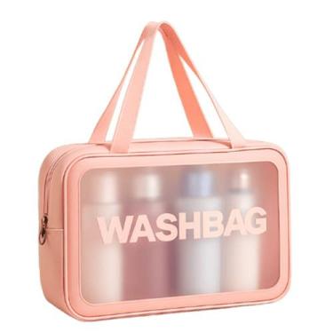 Imagem de Bolsa Necessaire Grande Organizador Maquiagem Washbag - Dexin, Rosa
