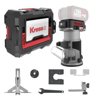Imagem de Tupia Laminadora Brushless Kress KUD26.91 20V – 30.000 rpm, 5 Velocidades, Base e Carcaça em Alumínio, LED, Controle Eletrônico, Pinças 6 e 8 mm – Alta Precisão Profissional – Não Acompanha Bateria