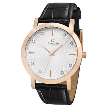 Imagem de RELOGIO CHAMPION ANALOGICO PRATA COURO PRETO CN24226S
