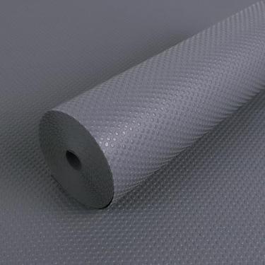 Imagem de FLPMIX Forros de prateleira para armários de cozinha: cinza escuro fácil de cortar forro de gaveta pequena 25,4 cm x 1,006 cm - Tapete de armário não adesivo impermeável para prateleiras de despensa