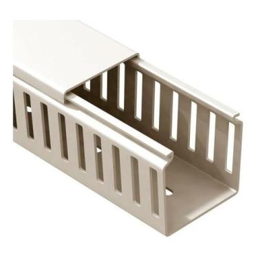 Imagem de Canaleta Recorte Fechado 22x22mm Bege 2 Metros - Elesys