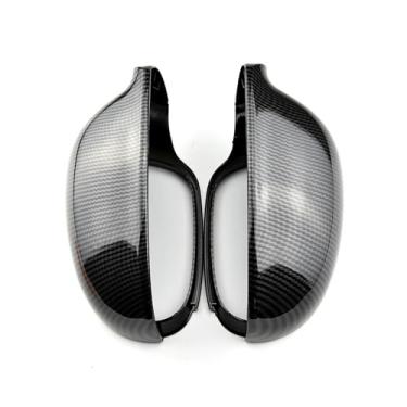 Imagem de 2 peças de reposição para carro Aarts tampa do espelho retrovisor lateral carbono preto compatível com VW Golf MK5 2006 2007 2008 2009 2010 1K0857538 / 1K0857537(Carbon fiber)