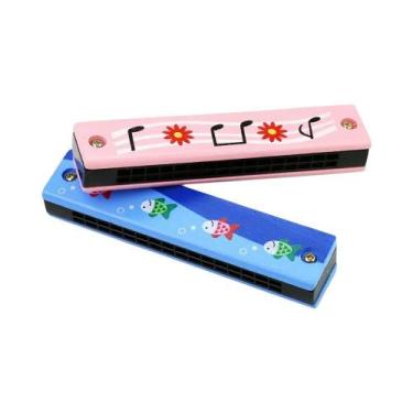 Imagem de Instrumentos Musicais De Madeira Para Crianças, Harmônica, Brinquedos 