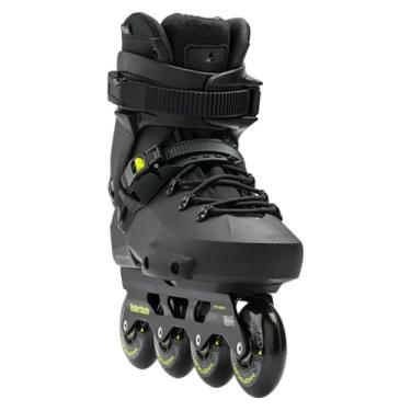 Imagem de Rollerblade Twister XT Patins masculino adulto fitness em linha, preto/limão, desempenho urbano