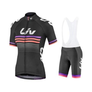 Imagem de Conjunto De Camiseta E Shorts De Ciclismo Feminino Leve E Respirável C