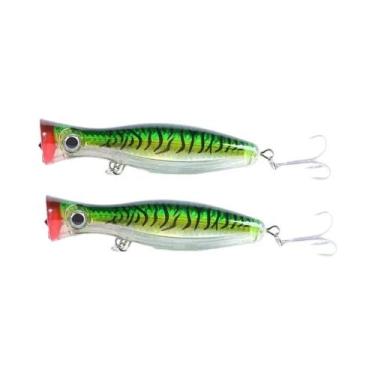 Imagem de Isca Flutuante Grande De Pesca Popper De 130mm 43g Com Ganchos Triplos