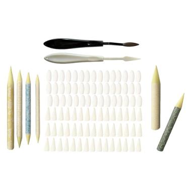 Imagem de Kit de tocos de mistura de arte profissional com ferramentas de desenho, raspadores de lenços de esboço, esponja de esfregar para sombreamento e manchas, conjunto de suprimentos de estúdio de arte