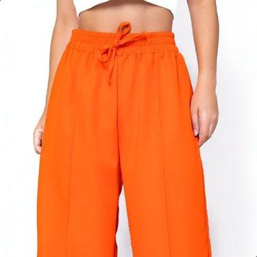 Imagem de Calça Pantalona Wide Cintura Alta Em Alfaiataria Moda Atual - Shop Mil