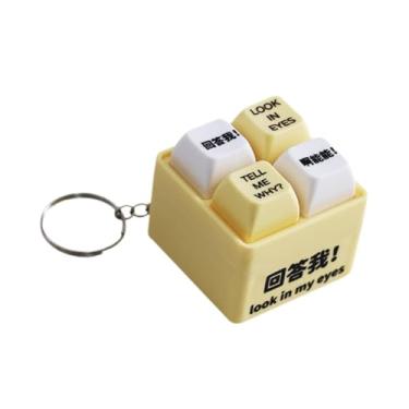 Imagem de Kokiya Teclado antiestresse com botão de pressão, brinquedo criativo que emite sons, chaveiro para adultos e crianças.