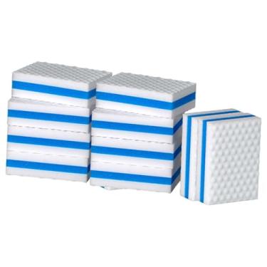 Imagem de Dynwave Apagadores de arranhões para barcos, acessórios náuticos, decks versáteis, esponja de melamina azul e branca para barcos Jon, esponja premium para, 10 Peças