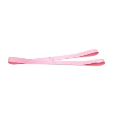Imagem de kowaku Faixa elástica para alongamento de pernas com laço, ideal para todos os níveis de condicionamento físico. Aparelho portátil para alongamento de pernas, Rosa