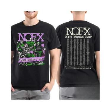 Imagem de Camiseta De Algodão Gráfica Unissex Da Banda De Rock NOFX Para Homens 
