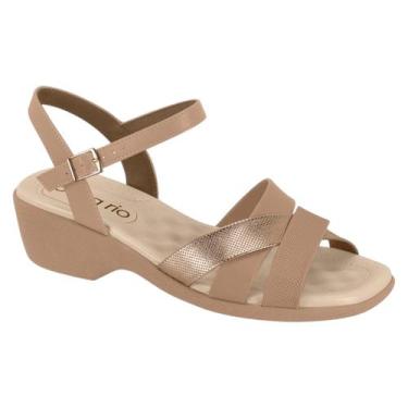 Imagem de Sandália Tiras Cruzadas com Fivela Beira Rio Anabela - Preto - 34 - Pr