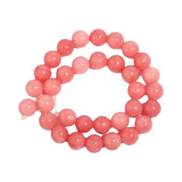 Imagem de Contas De Pedra De Calcedônia Rosa 1 Fio, Jades Naturais Para DIY, Ace