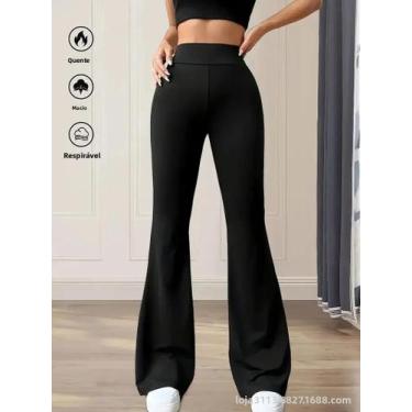 Imagem de Calças De Yoga Femininas De Cintura Alta, Efeito Emagrecedor, Com Caim