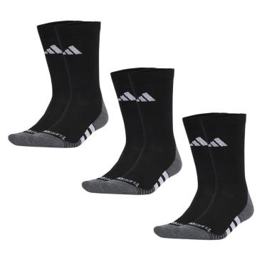 Imagem de Kit 3 Pares de Meias Adidas Cano Médio Cushioned Crew Unissex