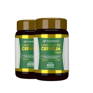 Imagem de Levedura de cerveja green + hf suplements 2X 400 comp - HF SUPLEMENTOS