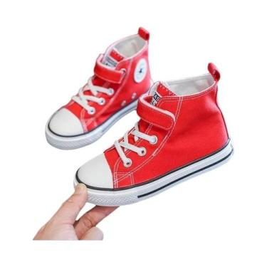 Imagem de Tênis De Cano Alto Brancos Para Meninos E Meninas, Sapatos De Tecido P