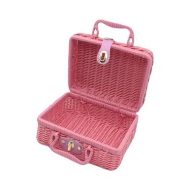 Imagem de Cesta De Armazenamento Portátil Retrô De Vime PP, Caixa De Presente Pa