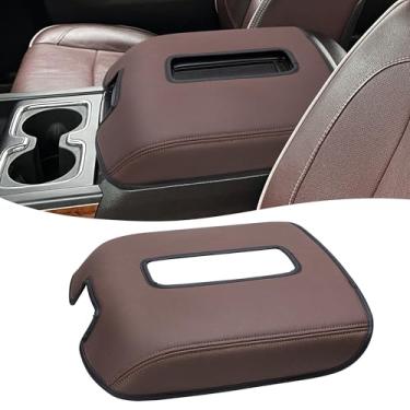 Imagem de Eaglecover Capa de apoio de braço do console central para GMC Sierra e Chevrolet Silverado 2014-2018, Tahoe & Yukon & Suburban 2015-2019, assento de balde, protetor de braço de carro, marrom cacau