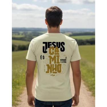 Imagem de Camisa Camiseta Evangélica Jesus É O Caminho Moda Algodão - Versitz, C