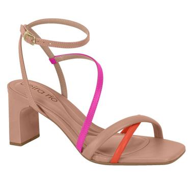 Imagem de Sandália Feminina Nude Pink Neon Laranja Beira Rio 8466.210