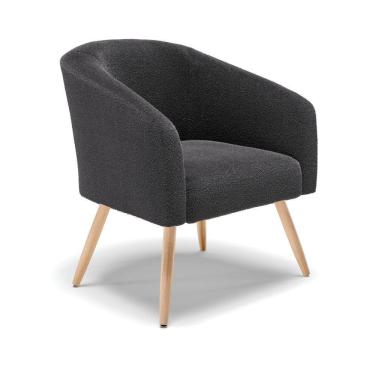 Imagem de Cadeira Sala De Jantar Pé Palito Natural Stella Bouclê D03 - D'rossi Cor Grafite