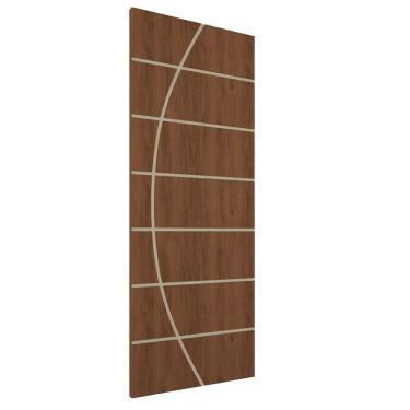 Imagem de Kit 3 Portas De Madeira Frisada U.v 210cm X 80cm - R20c Imbuia